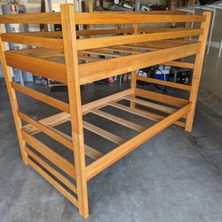Solid Oak Twin Bunk Bed Frame