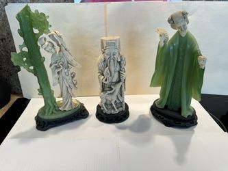 Japanese Sculptures Jade & Ivory