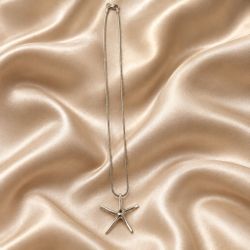 Sterling Silver Starfish Necklace (ATI Athra)