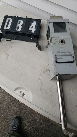 Old bus or trolley route display and fare collector