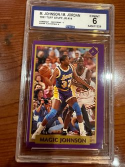 1991 TUFF STUFF JR. 14 MAGIC JOHNSON HAND-CUT