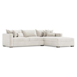 Helena Portobello Sectional Wood Foot