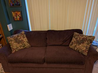 88" Purple Fabric 3-Seat Sofa Couch
