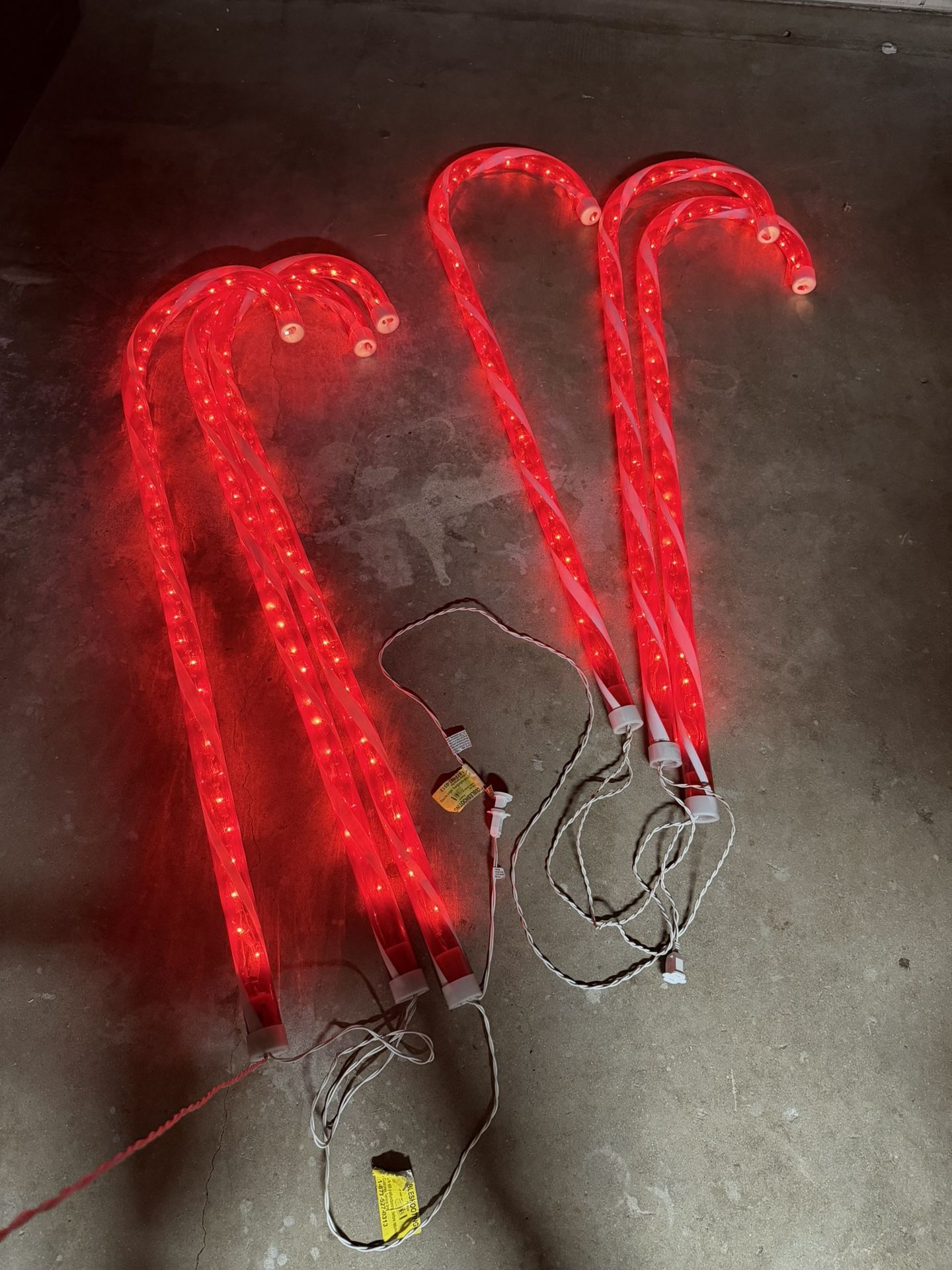 Outdoor Weatherproof Candy Cane Light Set Large 4ft