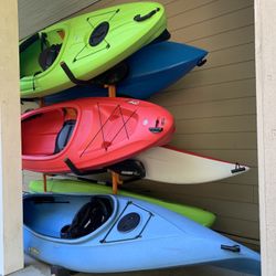 Six Kayaks And Stand 