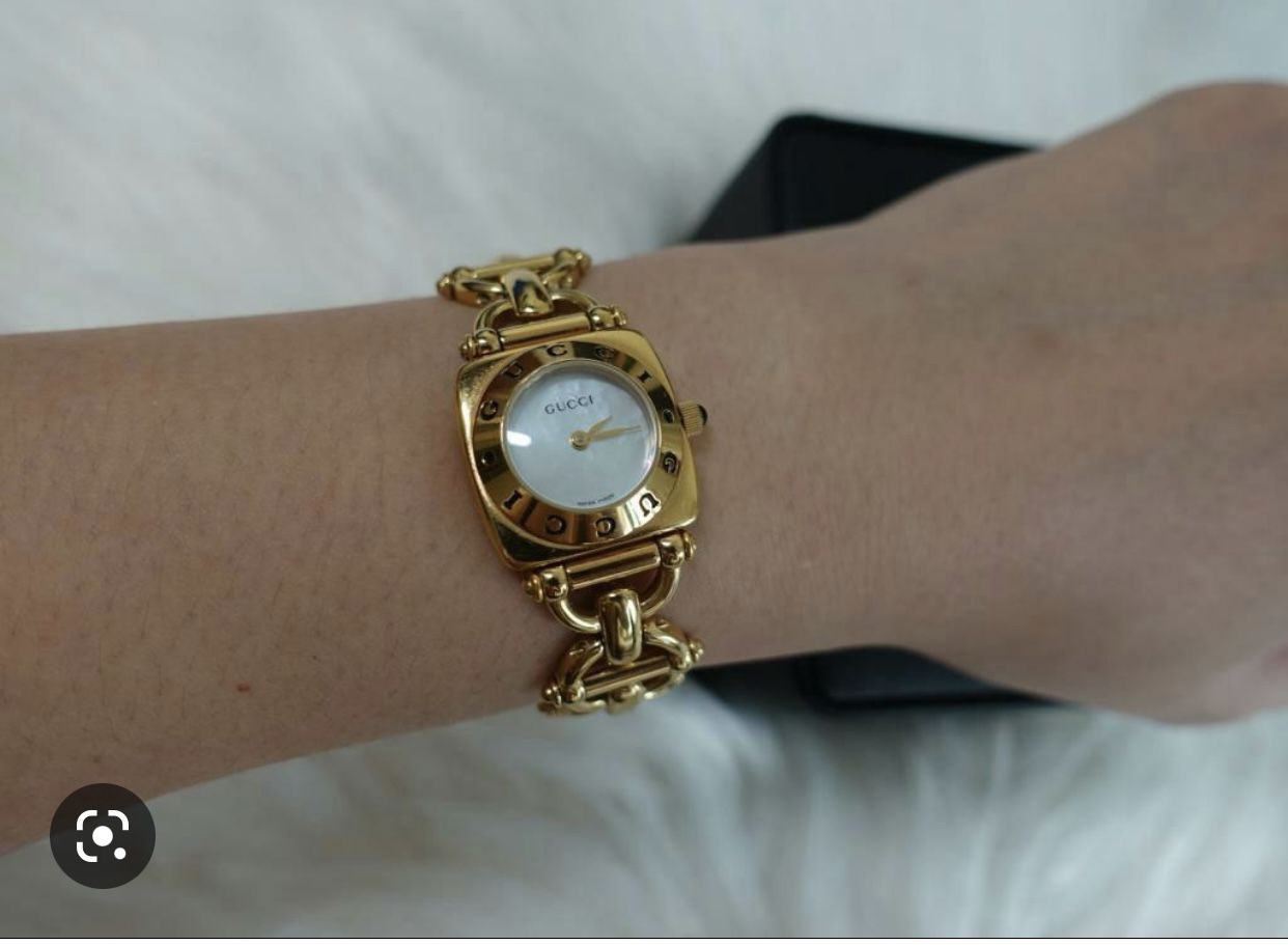 GG Women Gold Watch 8inches White face