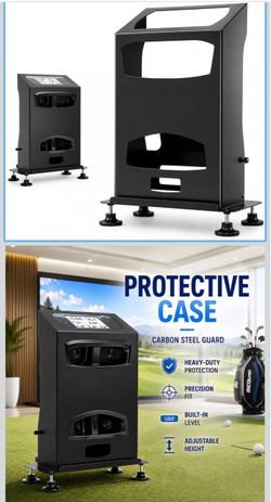 Golf Launch Monitor Carbon Steel Protective Case