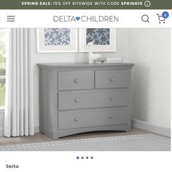 Delta - Serta 4 drawer Dresser in Grey