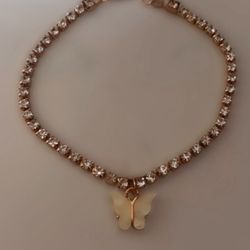 Butterfly Diamond Anklet