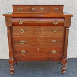 Dresser Antique Vintage Bureau Mahogany Chest of 6 Drawers