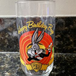 Bugs Bunny 50th Birthday Glass 1990