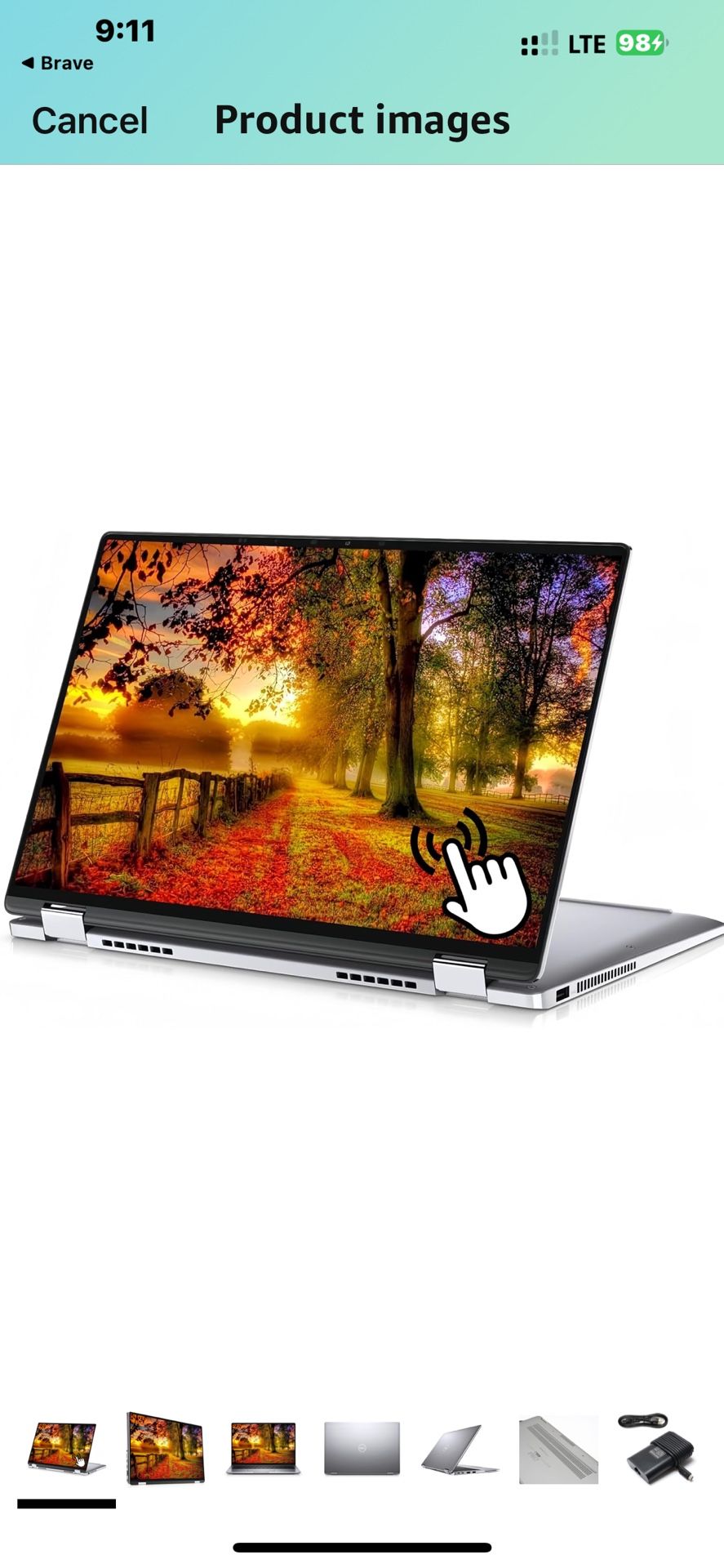 Dell Latitude 7400 2 in 1 Laptop, 14" FHD Touchscreen Notebook PC, Intel Core i5-8365U,16GB RAM, 256GB SSD, Webcam, Windows 11