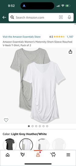 Maternity Shirts White Grey
