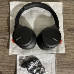 Sony Wireless Over-ear Noise Canceling Headphones with Microphone, Black