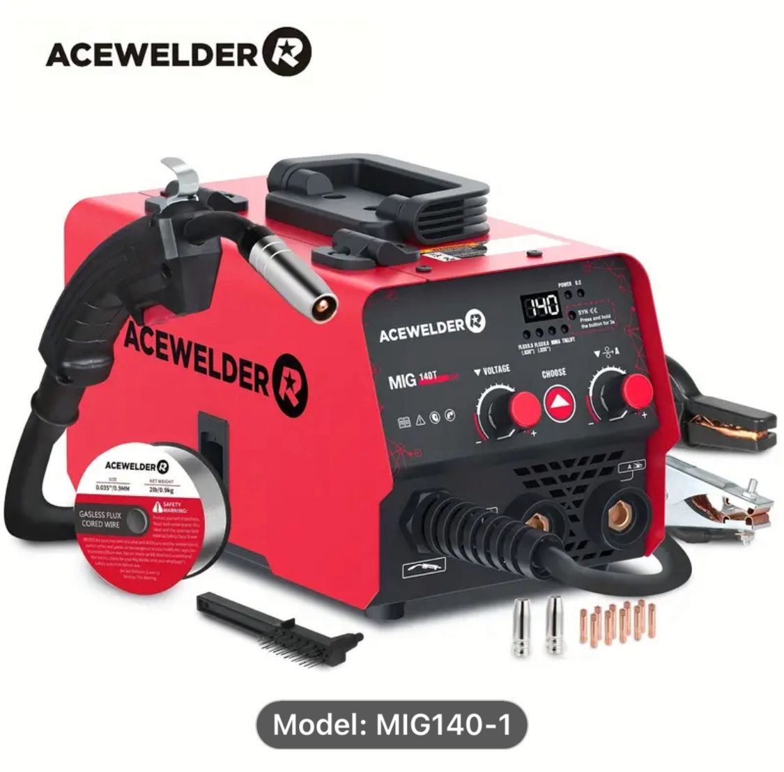 brand new ACEWELDER 140A MIG Welder 110V 3 IN 1 Flux Cored MIG/