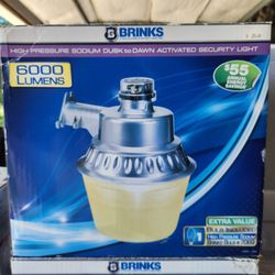 Brinks 6000 Lumes Dusk To Dawn Security Light New