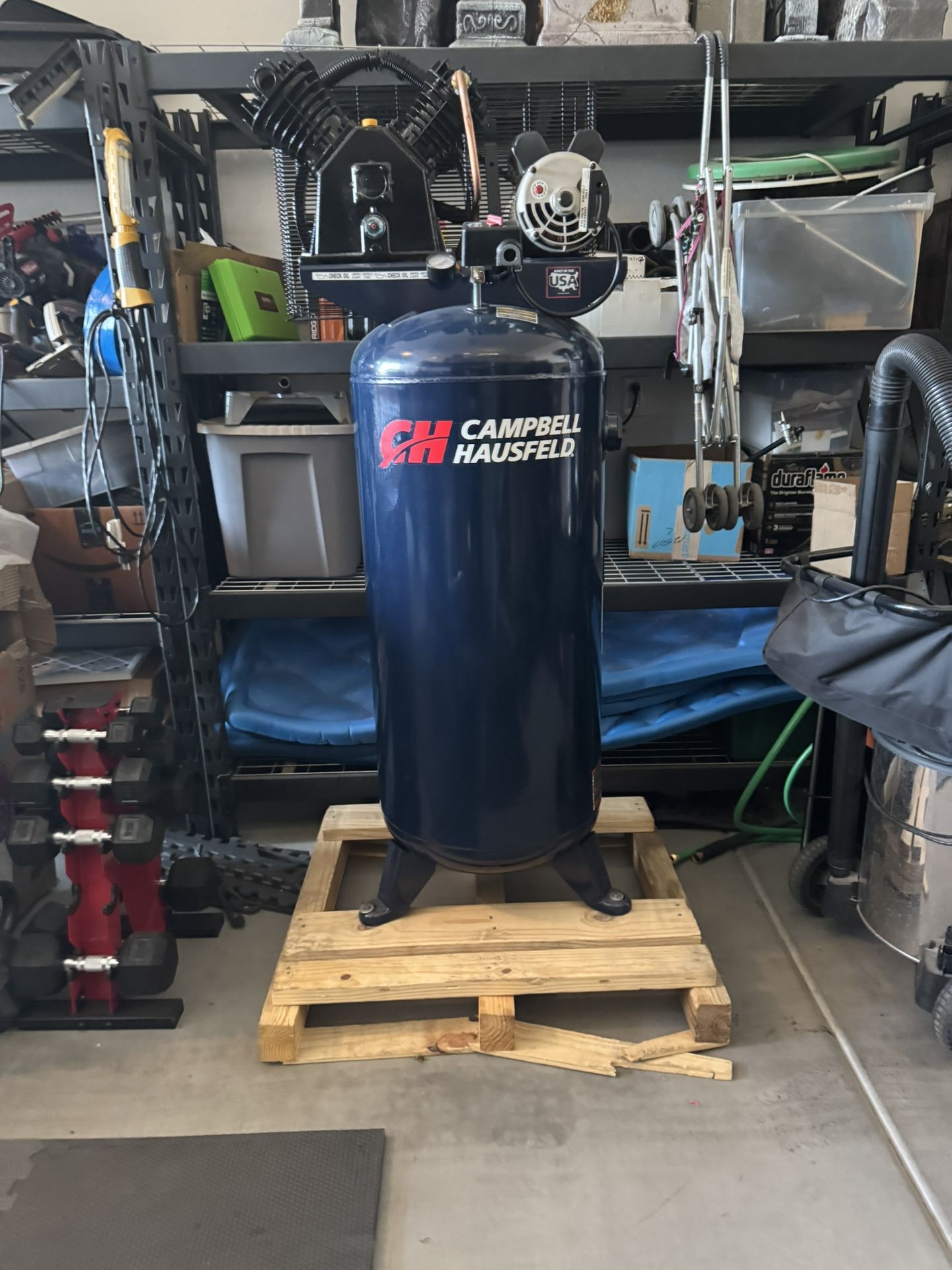 Campbell Hausfeld Air Compressor And Hose.. New