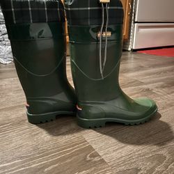 Brand New Hunter Green Tommy Hilfiger Tall Rain Boots 