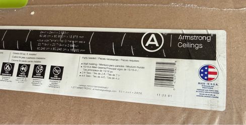 Armstrong® Ceilings Sahara™ 2' x 2' White Smooth Square Drop Ceiling Tile 10 pieces