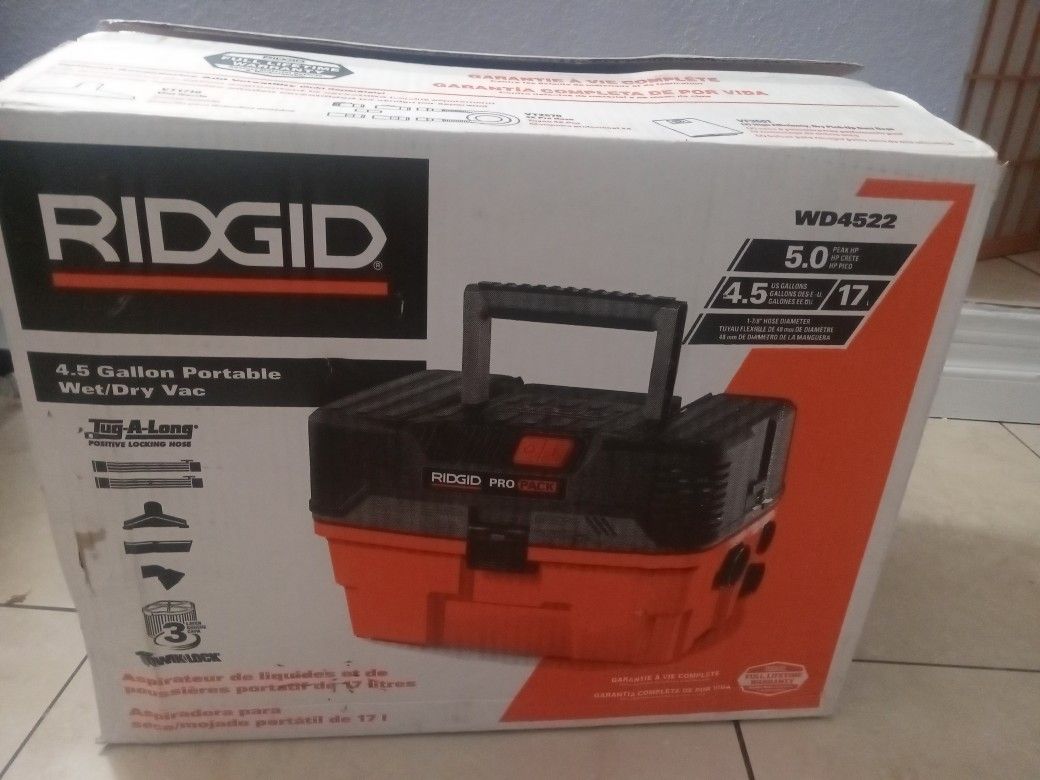 RIGID wet dry shop vac