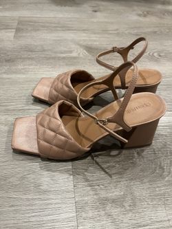 Tan/nude Block Heels