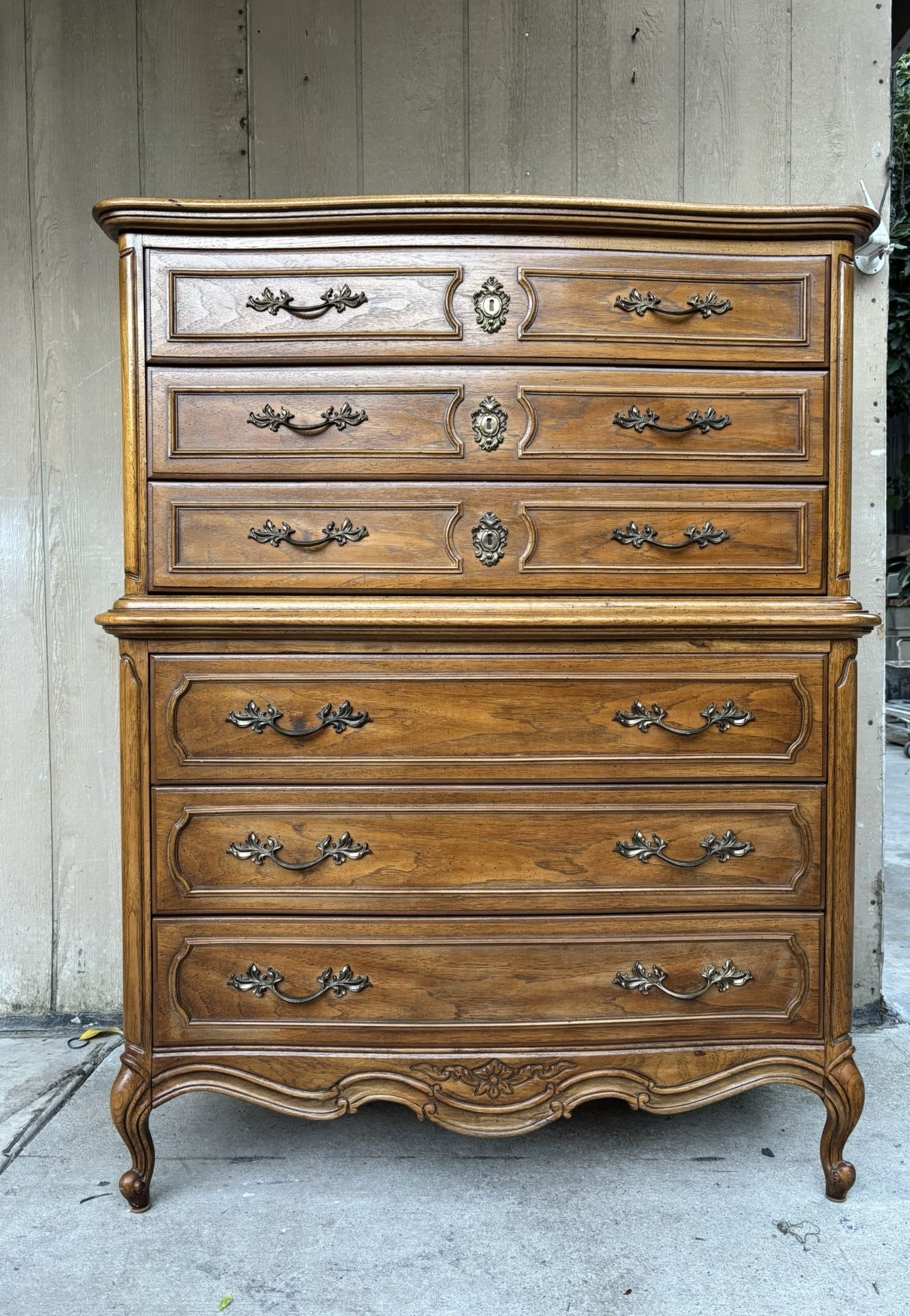 Gorgeous French provincial tall boy dresser
