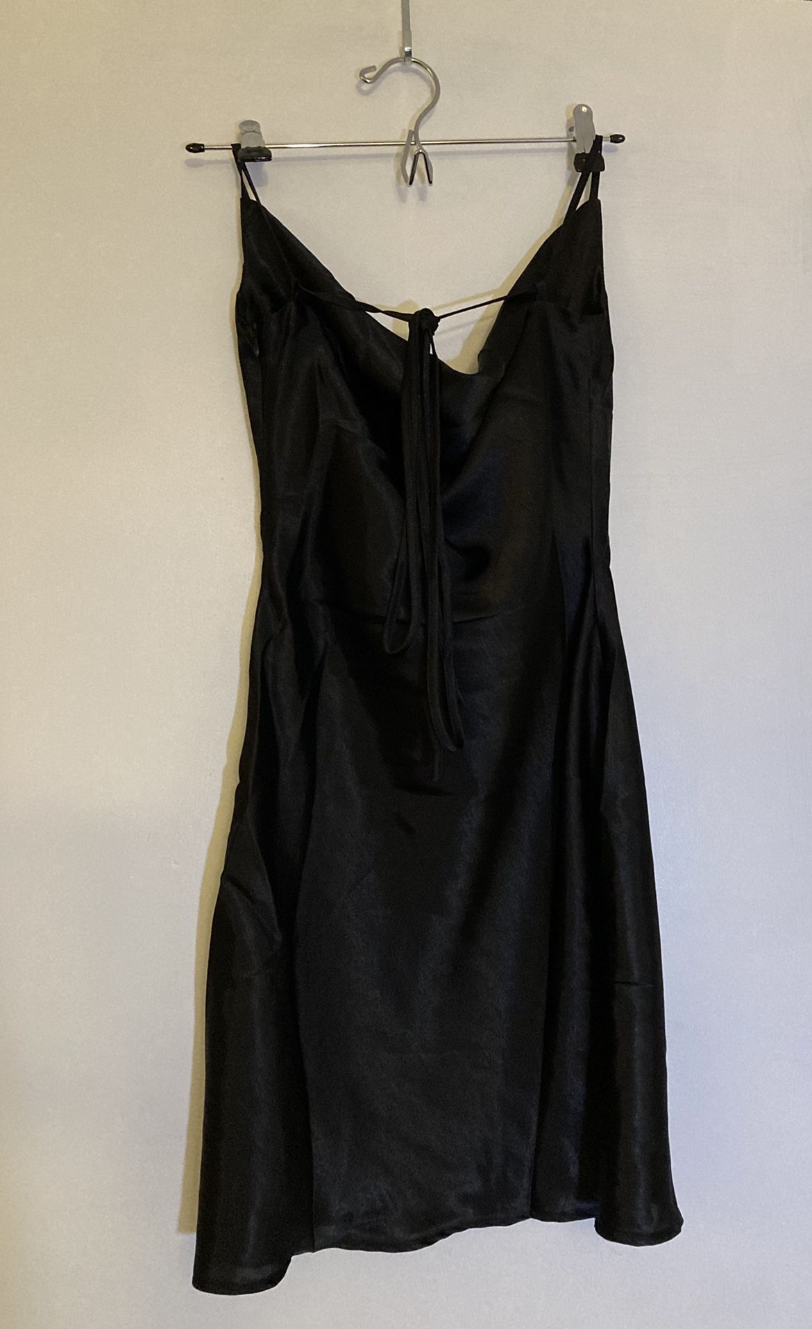 Black slip dress