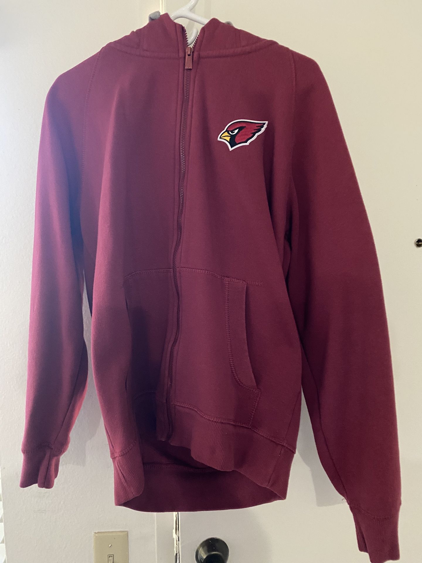 Arizona Cardinals Men's Antigua Burgundy Hooded Zip Outerwear. Size Medium