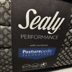 Queen Sealy Performance Collection with exclusive Posturepedic Technology Mattress including Frame