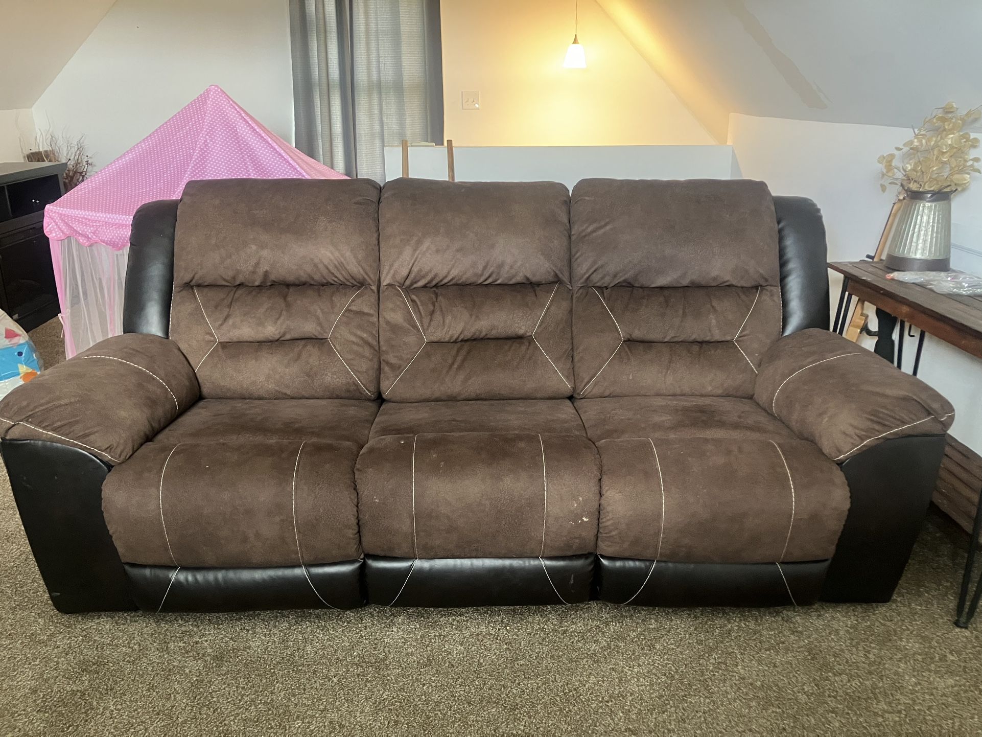 Couch Recliner Set