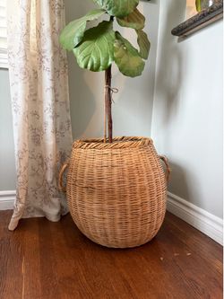 Vintage Large Wicker Basket