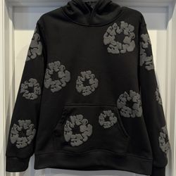 Denim Tears Cotton Wreath Flower Hoodie S Men’s Size Small Sp5der Spider Web Black Sweatshirt Bape Fear Of God Essentials FOG Nike Air Jordan