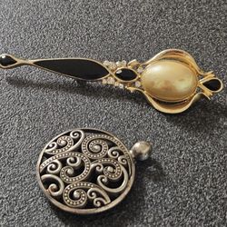 brooch and pendant.