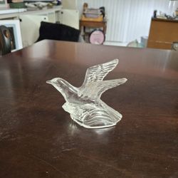 Lead Crystal Dove In Flight 3"H
