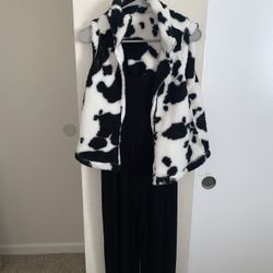 Black & White Cow Vest With Small Black Jumper