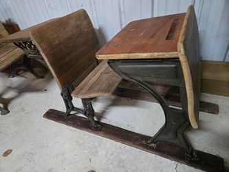 Antique school desks
