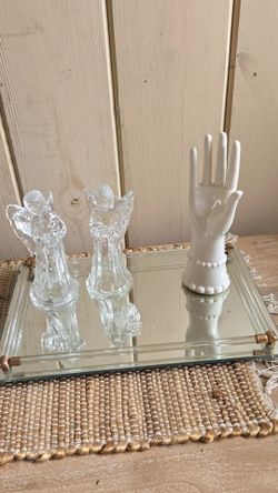 Vintage ceramic Hand Jewelry Holder