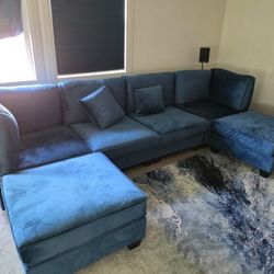 Royal Blue Sectional Couch