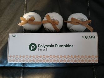 Set of 3 Resin Pumpkins