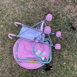 A Nice Disney Chair, With A Stroller For Dolls (NO SHIPPING)