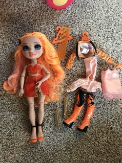 Orange butterfly doll like new