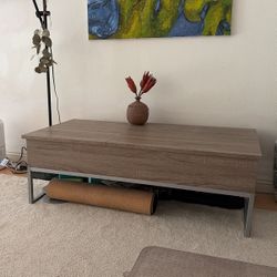 Gray Coffee Table With Storage 