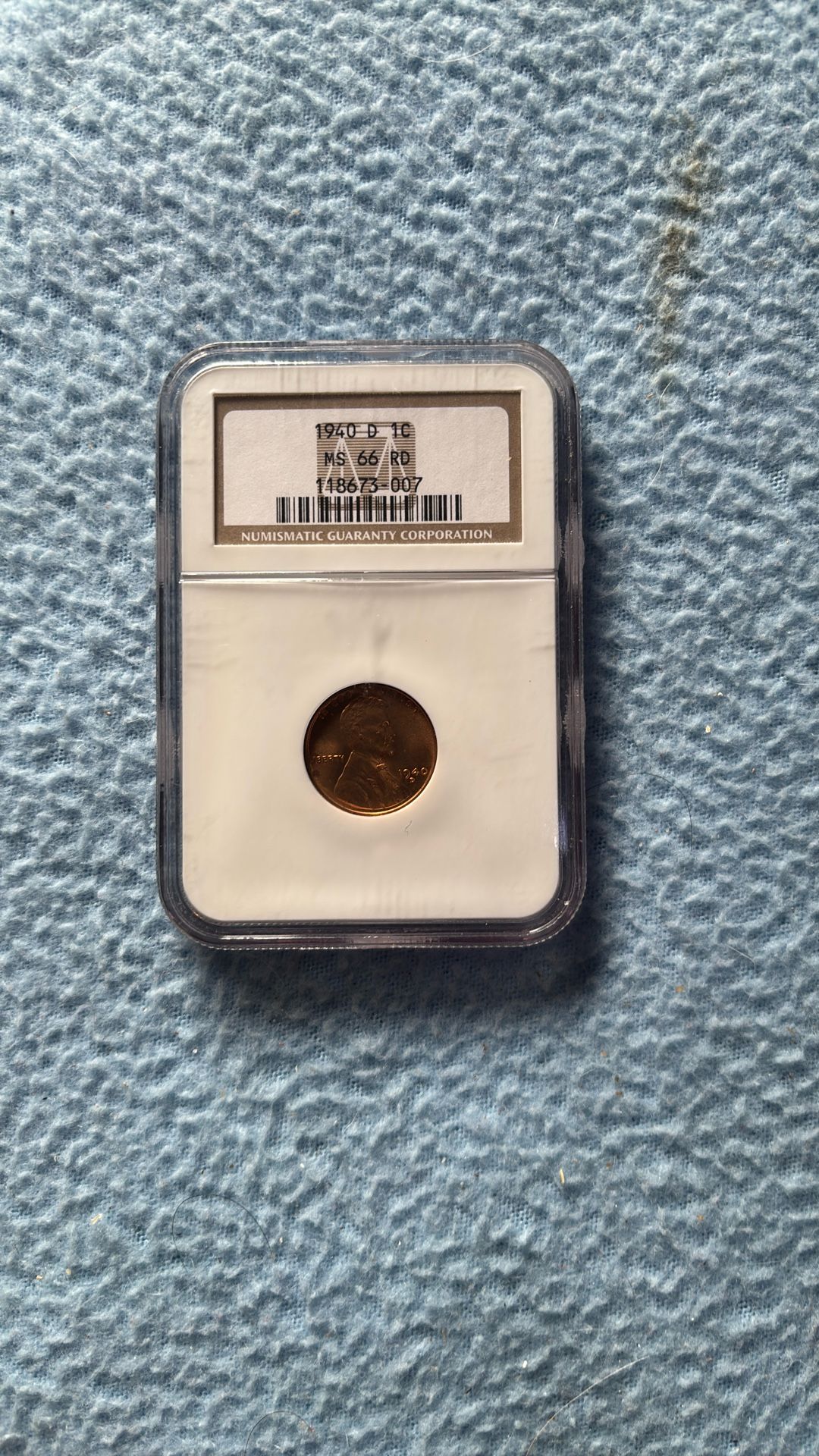 1940d Wheat Cent Ms66
