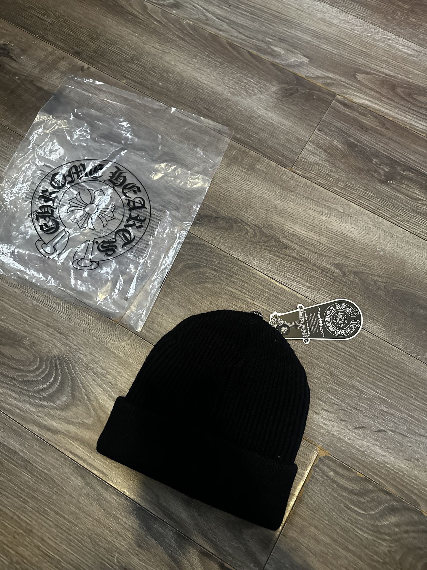 Chrome heart beanie