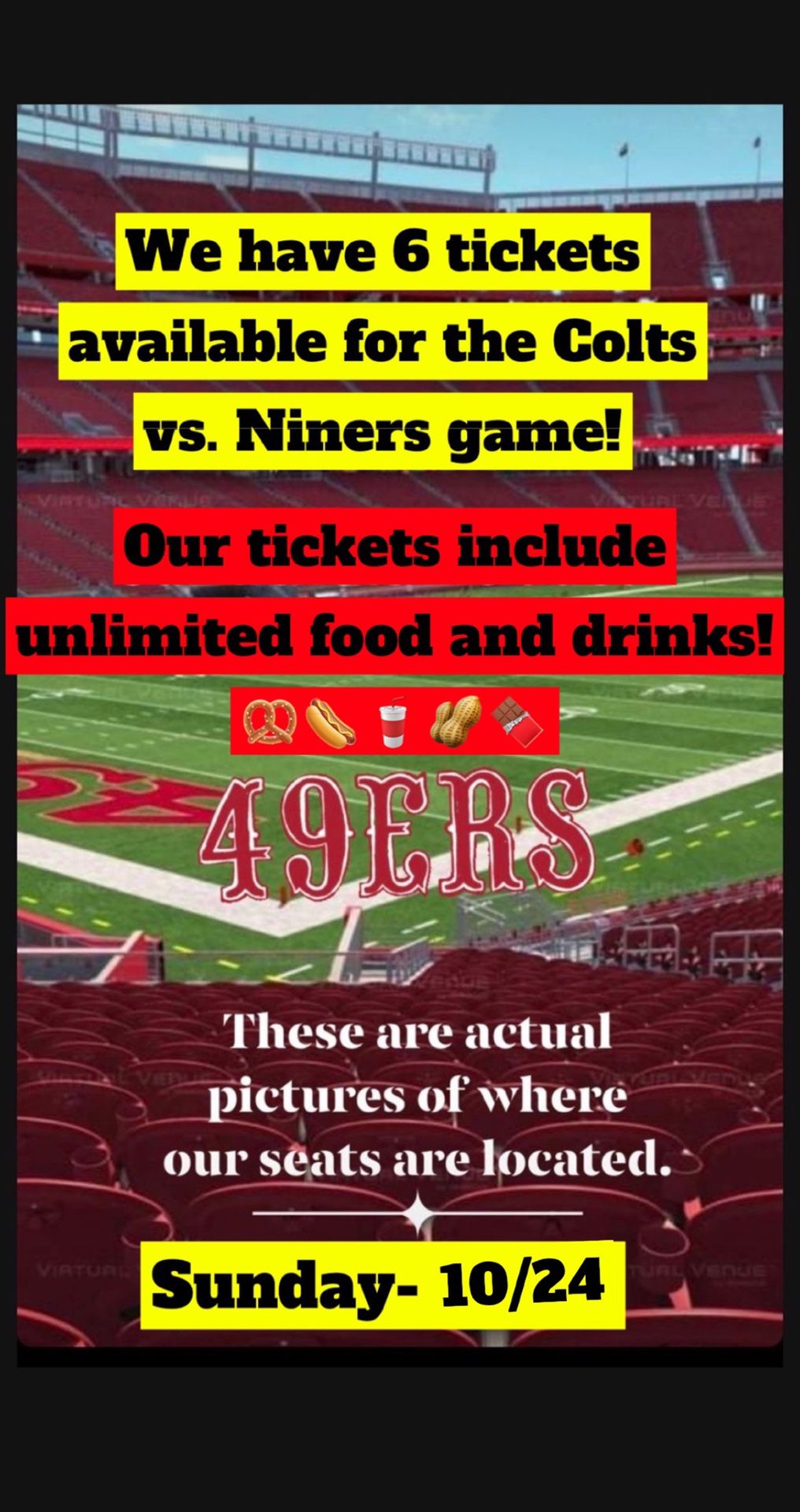 Jerseys Also Available!  Colts Vs. Niners T!x