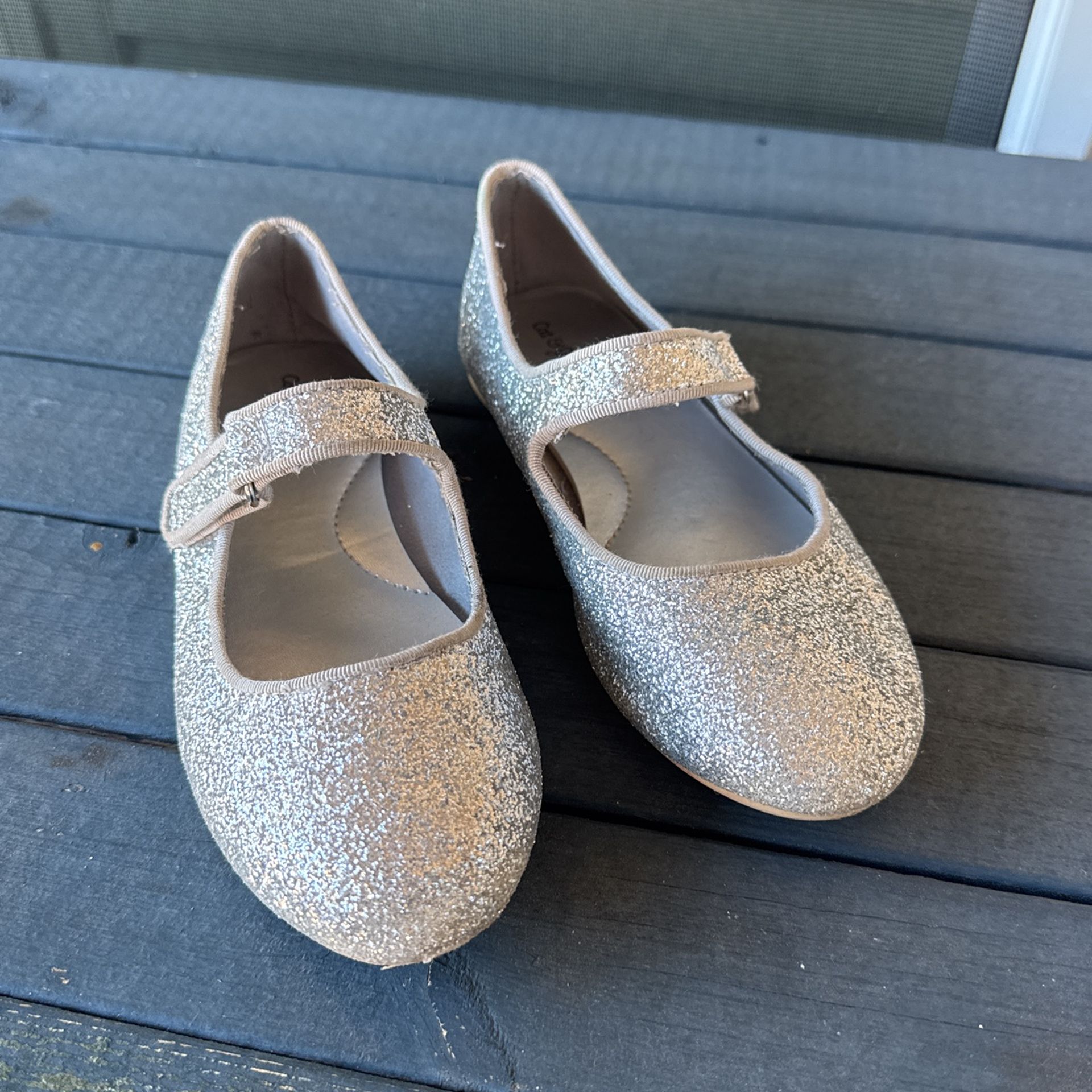 Kids Silver Flats Size 12 