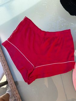 Victoria’s Secret red satin shorts (M)