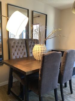 Dining Table And Christopher Lowes chairs