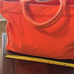 extra Large, Bright Orange Fall Tote