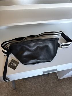 Ulta Beauty Faux Leather Crossbody Belt Bag Black Fanny Pack New With Tag